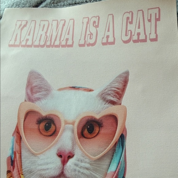 Taylor Swift Canvas Poster Karma is a Cat Midnights Pink - Picture 2 of 3